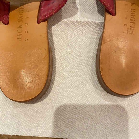 Jack Rogers leather thong sandals.  Pink and size 9 - Picture 3 of 5